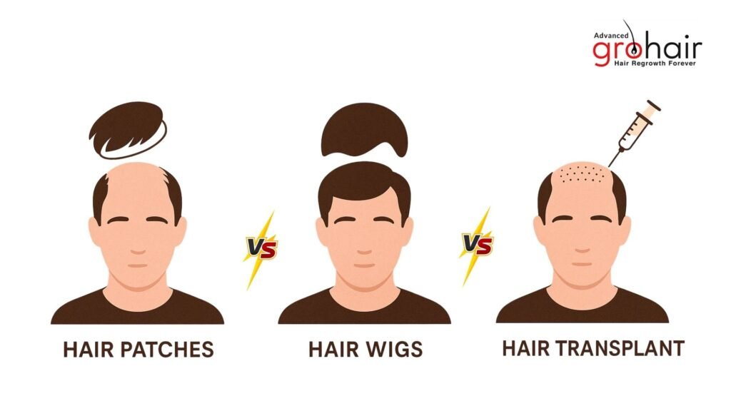 Hair Patch Vs Hair Wigs Vs Hair Transplant